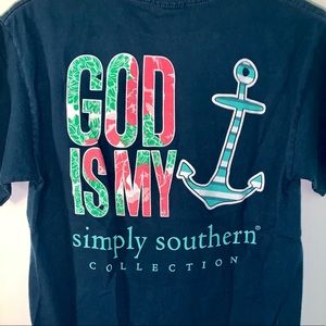 Navy Blue Simply Southern Tee